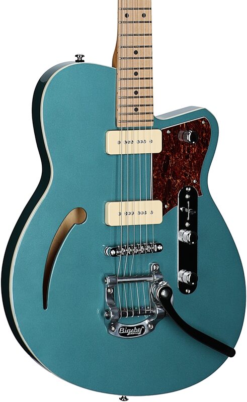 Reverend Club King 290 Electric Guitar, Deep Sea Blue, Full Left Front