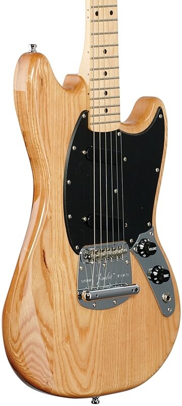Fender Ben Gibbard Mustang Electric Guitar (with Gig Bag), Natural, Full Left Front