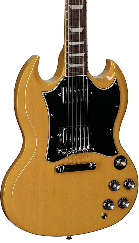 Epiphone Inspired by Gibson SG Standard Electric Guitar (with Gig Bag), TV Yellow, Full Left Front