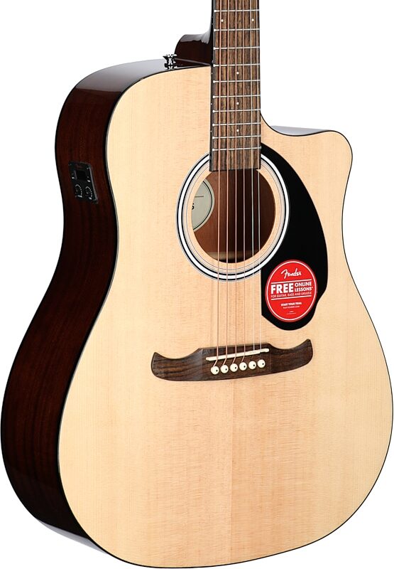 Fender FA-125CE Acoustic-Electric Guitar, Natural, Full Left Front