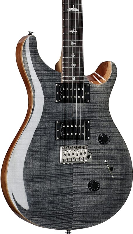 PRS Paul Reed Smith SE Custom 24 Electric Guitar (with Gig Bag), Charcoal, Blemished, Full Left Front