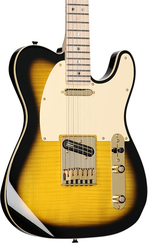 Fender Richie Kotzen Telecaster Electric Guitar (Maple Fingerboard), Brown Sunburst, Full Left Front