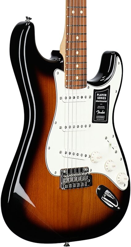 Fender Player Stratocaster Electric Guitar (Pau Ferro Fingerboard), 70th Anniversary 2-Color Sunburst, Full Left Front
