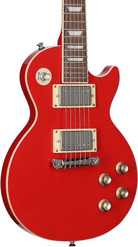 Epiphone Power Player Les Paul Electric Guitar (with Gig Bag), Lava Red, USED, Blemished, Full Left Front