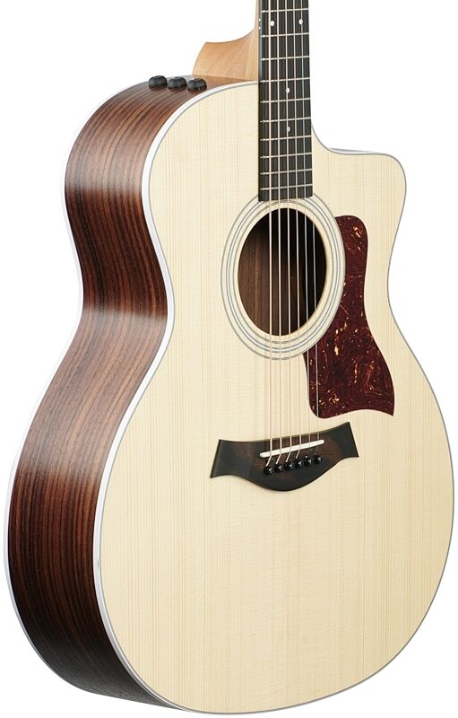 Taylor 214ce Grand Auditorium Rosewood Acoustic-Electric Guitar (with Gig Bag), Natural, Full Left Front