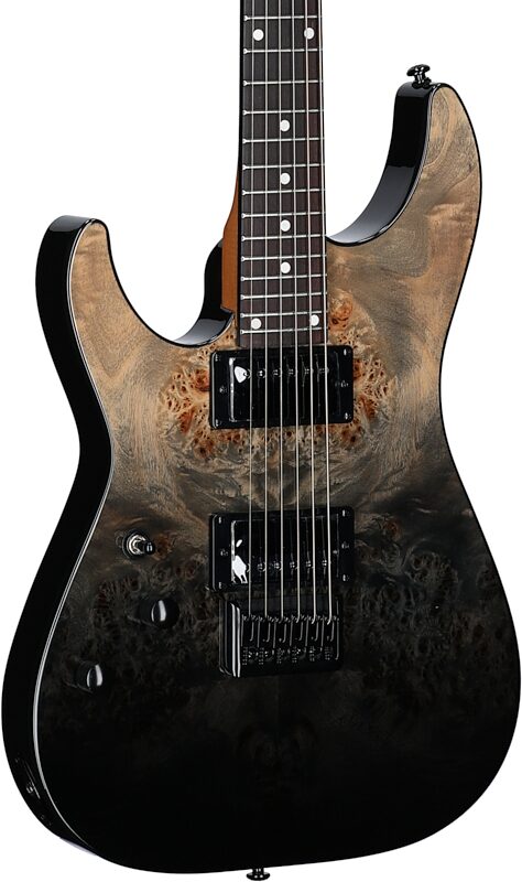 Schecter C-1 Standard Electric Guitar, Left-Handed, Black Fade Burst, Full Left Front