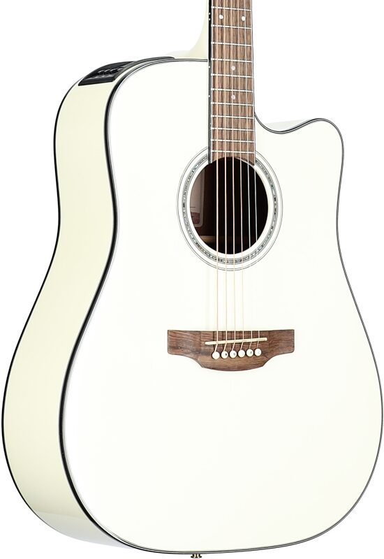 Takamine GD35CE Acoustic-Electric Guitar (with Gig Bag), Pearl White, Full Left Front