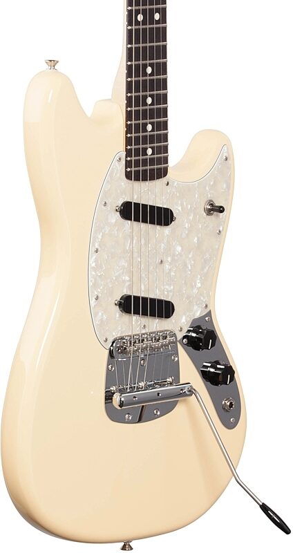 Fender American Performer Mustang Electric Guitar, Rosewood Fingerboard (with Gig Bag), Vintage White, Full Left Front