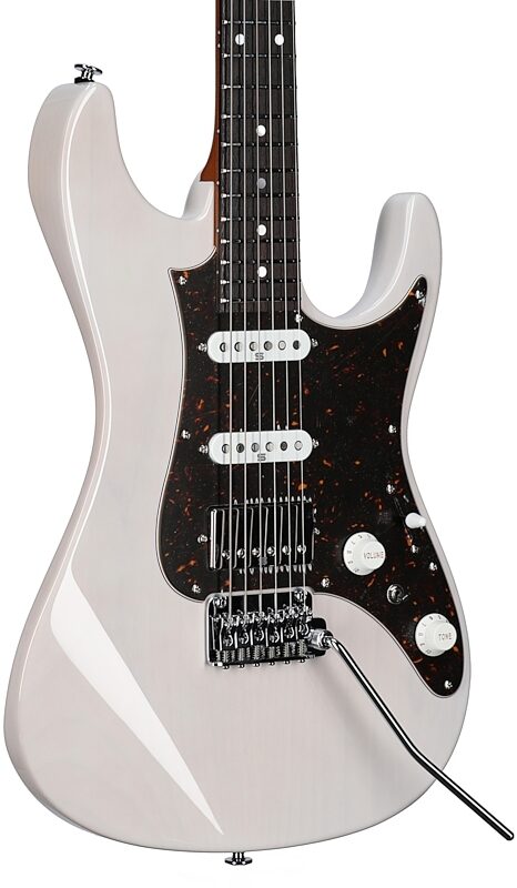 Ibanez AZ2204N Prestige Electric Guitar (with Case), Antique White Blonde, Full Left Front