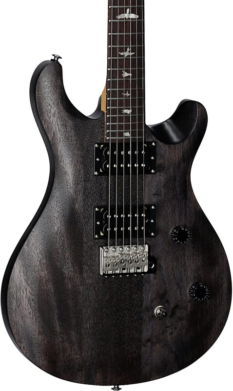 PRS Paul Reed Smith SE CE24 Standard Electric Guitar (with Gig Bag), Satin Charcoal, Full Left Front