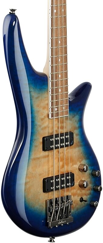 Jackson JS Series Spectra JS3Q Electric Bass, Amber Blue Burst, Full Left Front