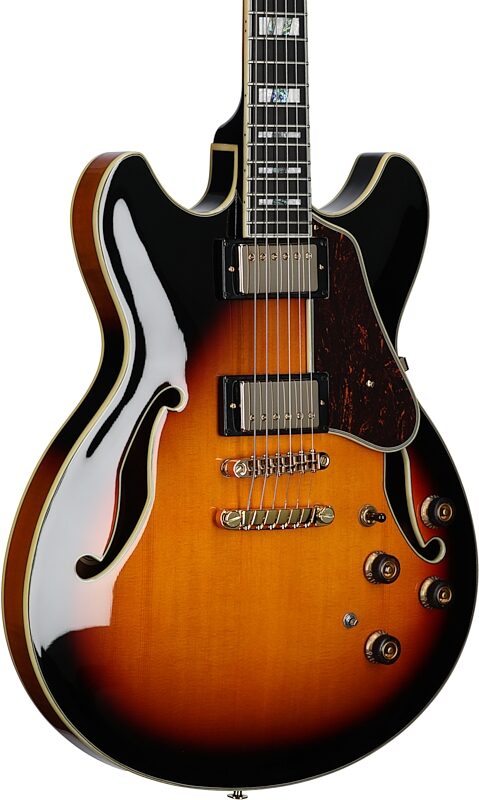 Ibanez Artstar AS113 Electric Guitar (with Case), Brown Sunburst, Full Left Front
