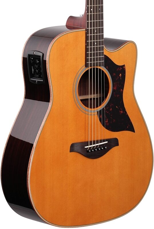 Yamaha A1R Acoustic-Electric Guitar, Vintage Natural, Full Left Front
