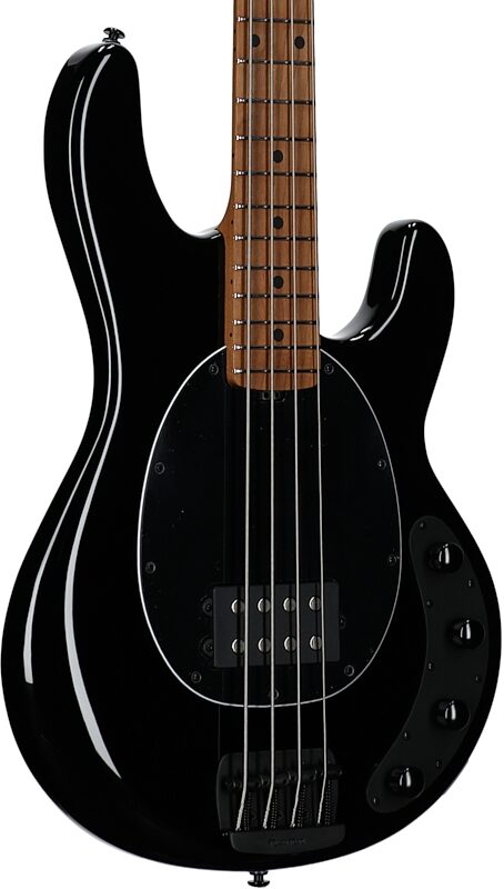 Ernie Ball Music Man StingRay Special Electric Bass (with Case), Black, Full Left Front