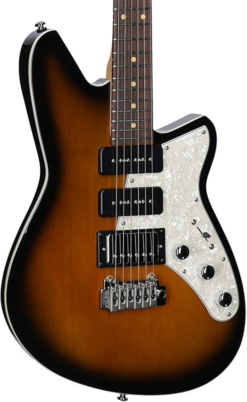 Reverend Six Gun HPP Electric Guitar, Coffee Burst, Full Left Front