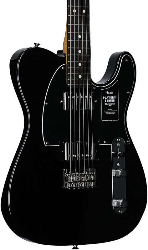 Fender Player II Telecaster HH Electric Guitar, with Rosewood Fingerboard, Black, Full Left Front