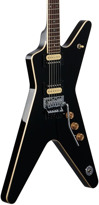 Dean ML79 Floyd Rose Electric Guitar, Classic Black, Full Left Front