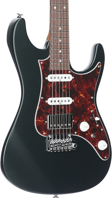 Ibanez AZ2204N Prestige Electric Guitar (with Case), Ivy Green Metallic, Full Left Front