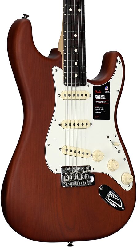 Fender Limited Edition American Performer Timber Stratocaster Electric Guitar, with Rosewood Fingerboard, Sassafras Mocha, Full Left Front