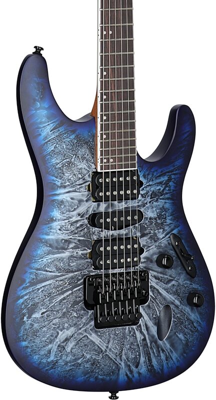 Ibanez S770 Electric Guitar, Cosmic Blue Frozen Matte, Full Left Front