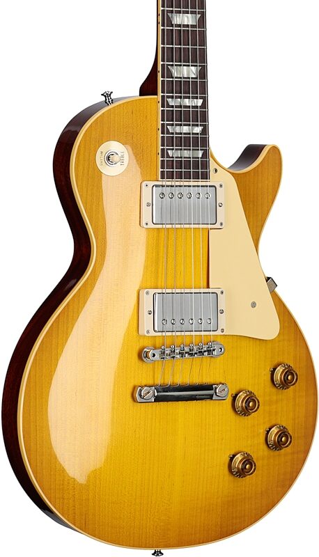 Gibson Custom 1958 Les Paul Standard Reissue Electric Guitar (with Case), Lemon Burst, Full Left Front