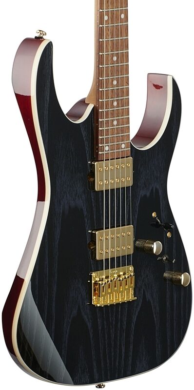 Ibanez RG421HPAH Electric Guitar, Blue Wave Black, Full Left Front