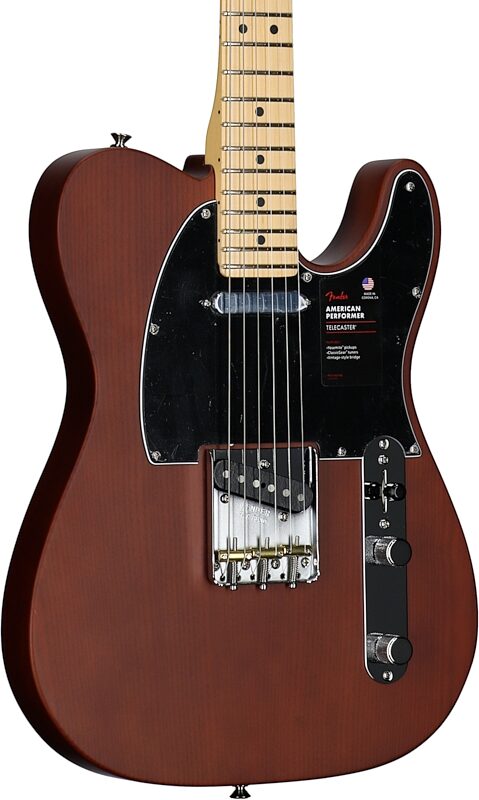 Fender Limited Edition American Performer Telecaster Electric Guitar, with Maple Fingerboard, Sassafras, Mocha, Full Left Front