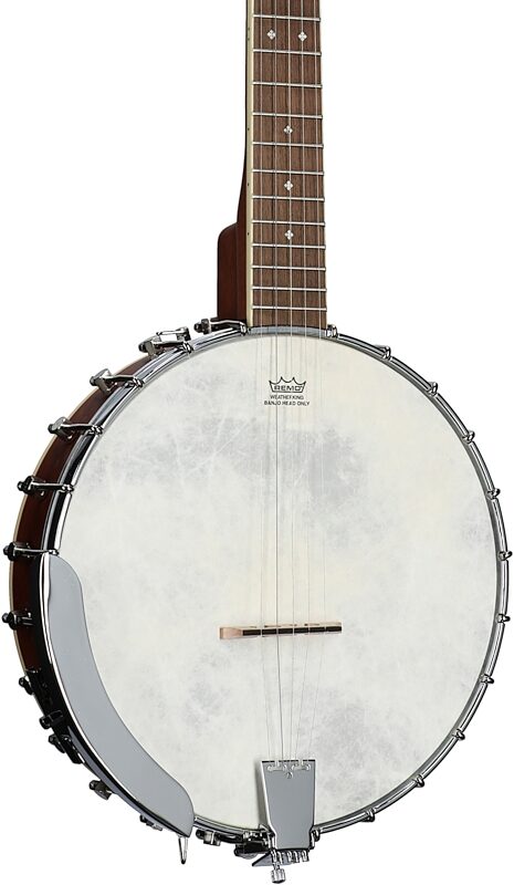 Fender Paramount Series PB-180E Acoustic Electric Banjo (with Gig Bag), Natural, Full Left Front