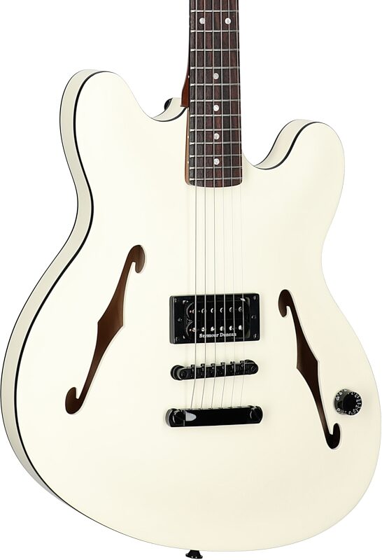 Fender Tom DeLonge Starcaster Electric Guitar, Olympic White, Full Left Front