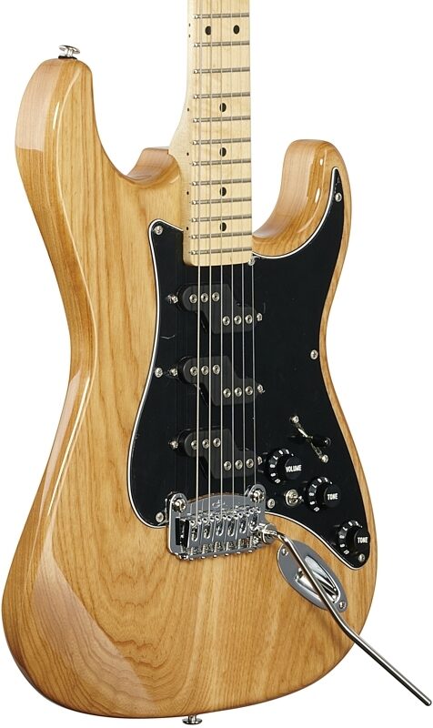 G&L Fullerton Deluxe Comanche Electric Guitar (with Gig Bag), Natural Ash, Full Left Front