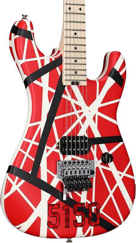 EVH Eddie Van Halen Striped Series Electric Guitar, 5150, Full Left Front