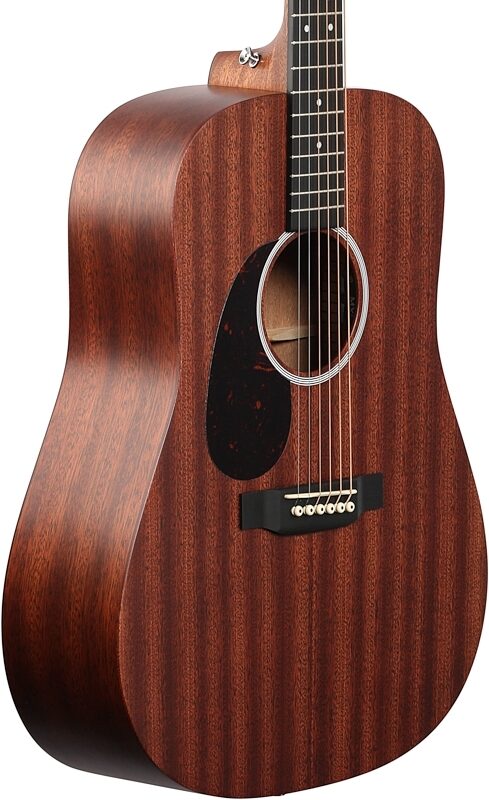 Martin D-10E Road Series Acoustic-Electric Guitar, Left-Handed (with Gig Bag), Natural - Sapele, Full Left Front