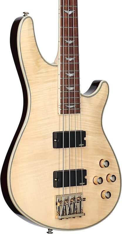 Schecter Omen Extreme-4 Electric Bass, Gloss Natural, Full Left Front