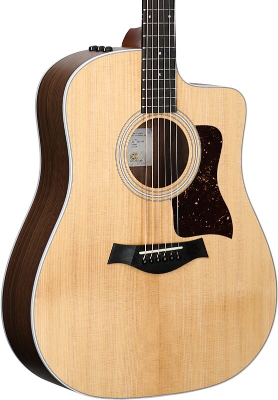 Taylor 210ce Dreadnought Acoustic-Electric Guitar (with Gig Bag), New, Full Left Front