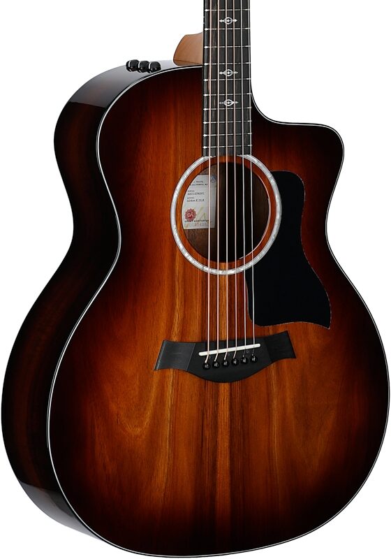 Taylor 224ce-K DLX Grand Auditorium Acoustic-Electric Guitar (with Case), New, Full Left Front