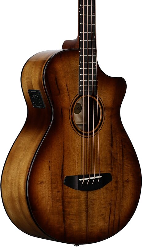 Breedlove ECO Pursuit Exotic S Concerto CE Acoustic-Electric Bass Guitar, Amber, Scratch and Dent, Full Left Front