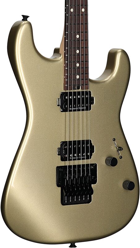 Charvel Pro-Mod Relic San Dimas ST1 HH Electric Guitar (with Gig Bag), Pharaoh Gold, Full Left Front