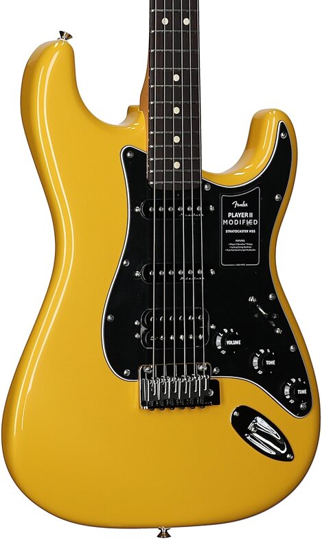 Fender Player II Modified Stratocaster HSS Electric Guitar, Rosewood Fingerboard (with Gig Bag), Sun Yellow, Full Left Front