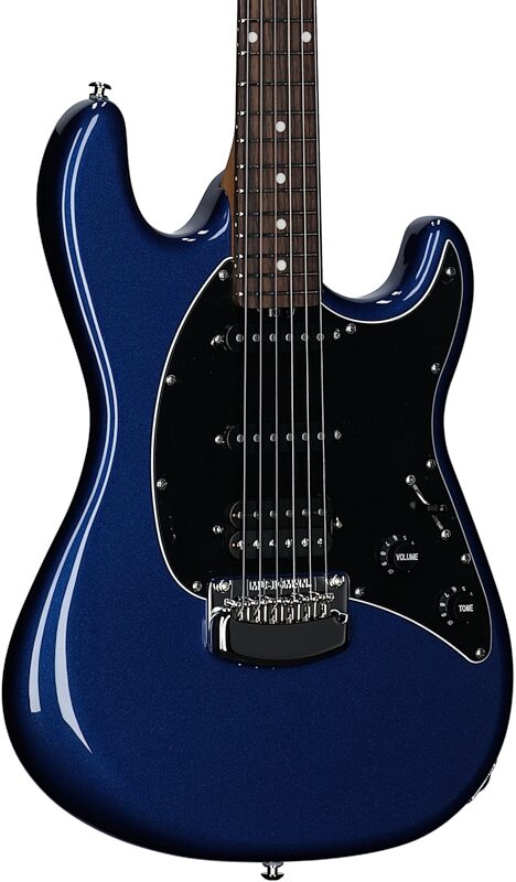 Ernie Ball Music Man Cutlass RS HSS Electric Guitar (with Case), Lakeside Blue, Full Left Front