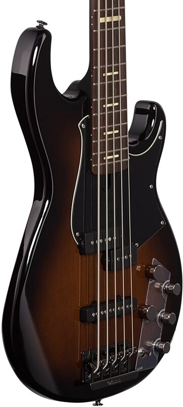 Yamaha BB735A Electric Bass Guitar, 5-String (with Gig Bag), Sunburst, Customer Return, Blemished, Full Left Front