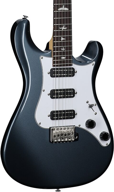 PRS Paul Reed Smith SE NF3 Electric Guitar, Rosewood Fingerboard (with Gig Bag), Gun Metal Gray, Full Left Front