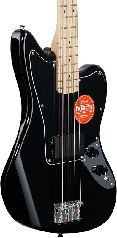 Squier Affinity Jaguar Bass H Electric Bass, Maple Fingerboard, Black, Full Left Front
