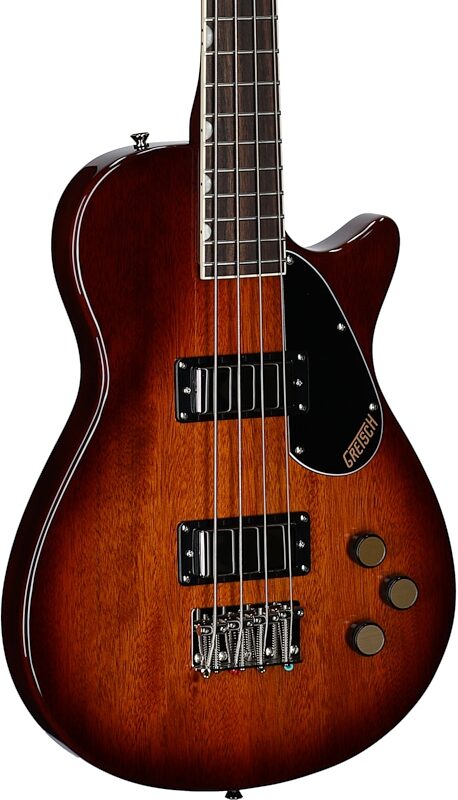 Gretsch Streamliner Jet Club Electric Bass, Havana Burst, Full Left Front