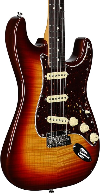 Fender 70th Anniversary American Pro II Stratocaster Electric Guitar, Rosewood Fingerboard (with Case), Comet, Full Left Front