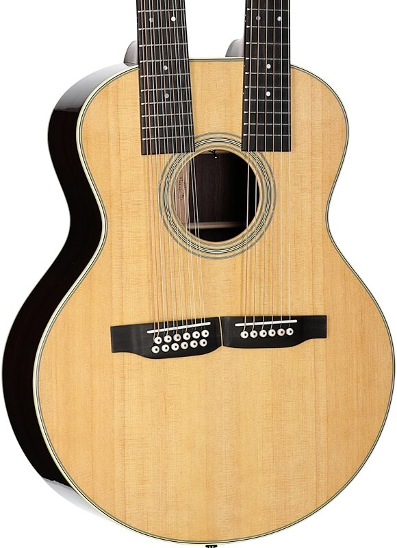 Martin Grand J-28E Double-Neck Acoustic-Electric Guitar, Natural, Full Left Front