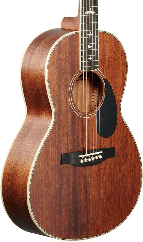 PRS Paul Reed Smith SE P20E Parlor Acoustic-Electric Guitar (with Gig Bag), Vintage Mahogany, Full Left Front