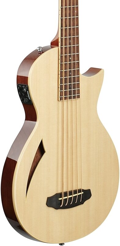 ESP LTD TL5 Thinline Acoustic-Electric Bass, Natural, Full Left Front
