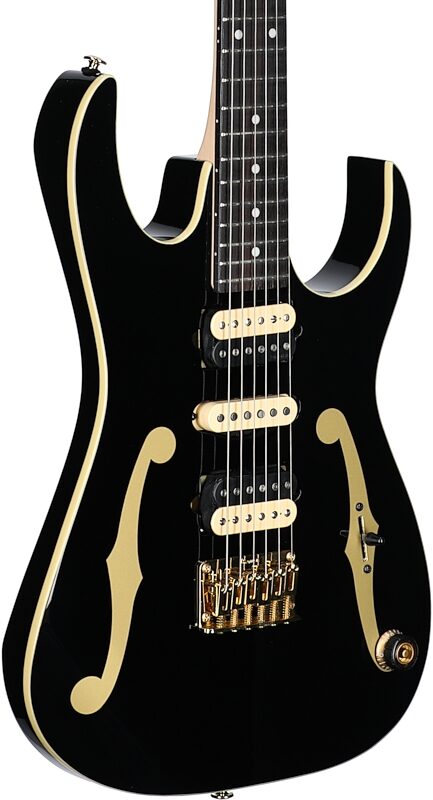 Ibanez PGM50 Paul Gilbert Premium Electric Guitar (with Gig Bag), Black, Full Left Front