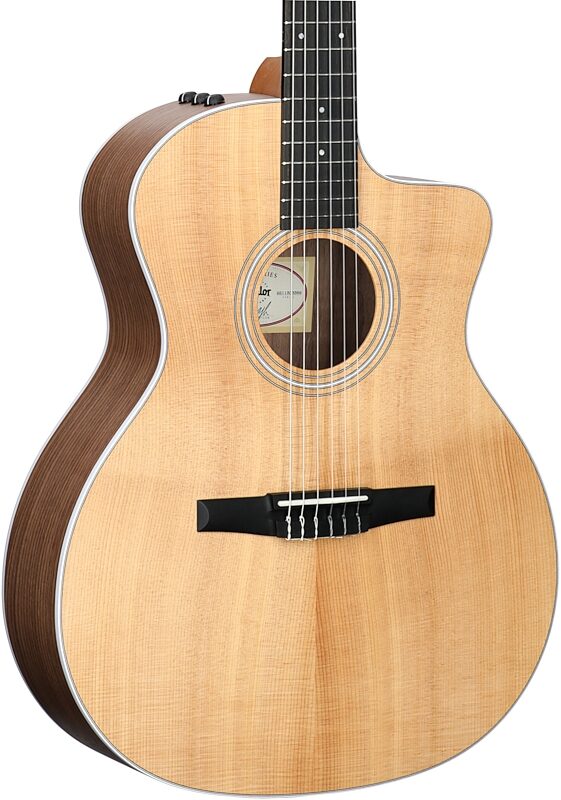 Taylor 214ce-N-v2 Grand Auditorium Classical Acoustic-Electric Guitar, New, Full Left Front