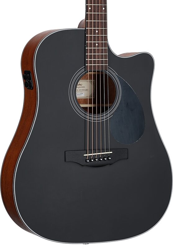 Kepma K3 Series D3-130 Acoustic-Electric Guitar, Black Matte, with AcoustiFex K-10 Pickup, Full Left Front